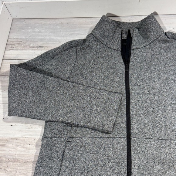 Lululemon Going Places Women's S Jacket Grey Full Zip Mock Neck Cotton Blend - Picture 1 of 7